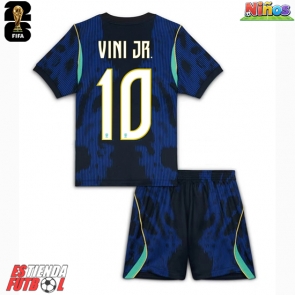 Brasil Vinicius Junior #10 Segunda Equipación Niños Mundial 2026 Manga Corta (+ Pantalones cortos)